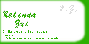 melinda zai business card